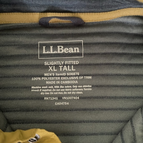 L.L. Bean Airlight Knit Slightly Fitted 1/4 Button Up Pullover size XL tall - Picture 4 of 5